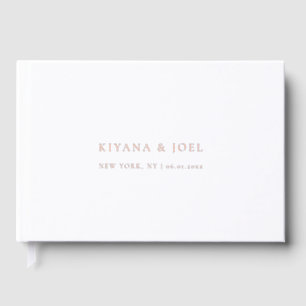 Minimal Modern Personalized Wedding Guest Book