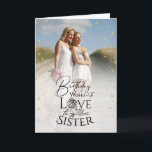 Minimal Modern Photo Modern Birthday Sister Card<br><div class="desc">This fully customizable birthday greeting card allows you to change and edit every element, including the background, photos, text, typography layout, and decorative details, giving complete creative freedom. Designed in a modern minimalist style, the front features a carefully arranged text composition that blends soft calligraphy with clean serif fonts, creating...</div>