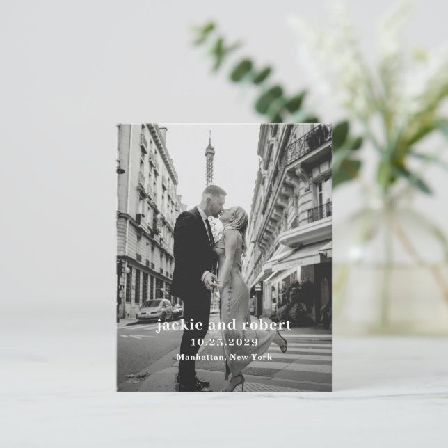 Minimal Modern Photo Wedding Program (Standing Front)