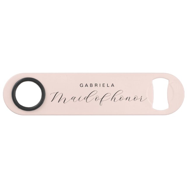 Minimal modern pink custom maid of honour  (Front (Horizontal))