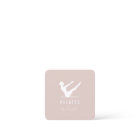 Minimal Modern Powder Pink Female Logo Pilates 