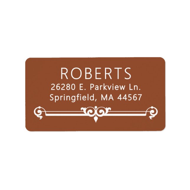 Minimal Modern Return Address Labels (Front)