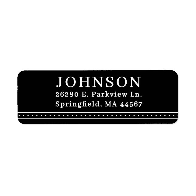 Minimal Modern Return Address Labels (Front)