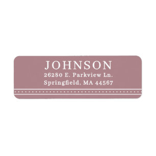 Minimal Modern Return Address Labels