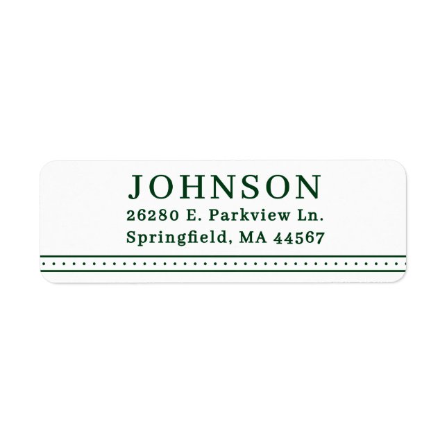 Minimal Modern Return Address Labels (Front)