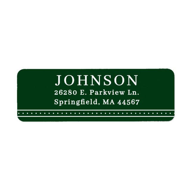 Minimal Modern Return Address Labels (Front)
