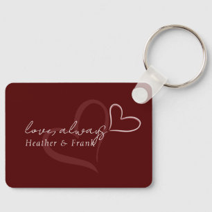 Minimal Modern Romantic Chic Love Always Valentine Key Ring