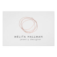 Minimal Modern Rose Gold Scribble Logo Download