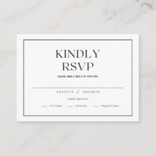 Minimal Modern RSVP Enclosure Card