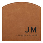 Minimal Modern Sable Leather Monogram