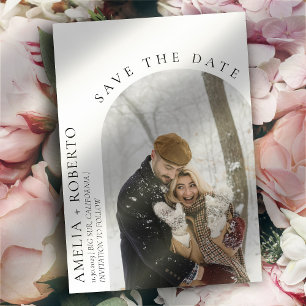 Minimal Modern Save the Date Photo Wedding Invitation