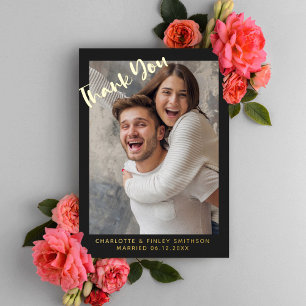 Minimal & Modern Script Custom Wedding Thank You