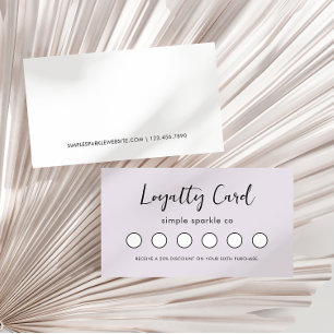 Minimal Modern Script Customer Loyalty Card