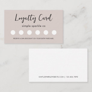 Minimal Modern Script Customer Loyalty Card
