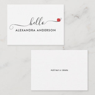 Minimal Modern Script Hello Heart Card