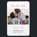 Minimal Modern Script Wedding Save the Date Magnet<br><div class="desc">Minimal Modern Script Wedding Save the Date Magnet</div>