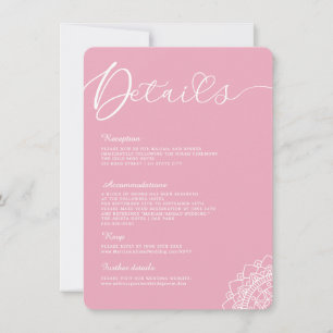 Minimal Modern Simple Calligraphy Mandala Details Invitation