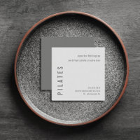 Minimal Modern Simple Grey Pilates Fitness