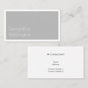 Minimal Modern Simple Grey Typography Business Card