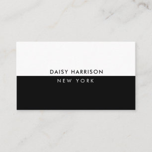 Minimal Modern Simple Luxury Black and White Business Card