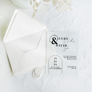 Minimal Modern Simple Wedding Acrylic Invitations