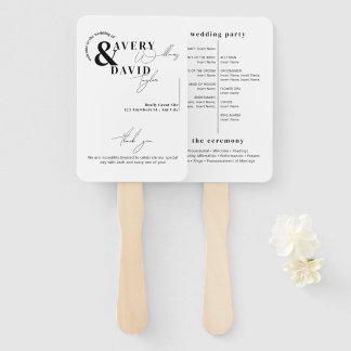 Minimal Modern Simple Wedding Hand Fan