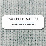 Minimal Modern Simple White Professional Magnetic Name Tag<br><div class="desc">Minimal Modern Simple White Professional Magnetic Name Tag</div>