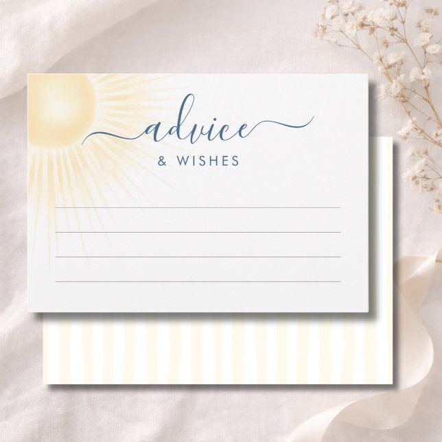 Minimal Modern Sunshine Rays Advice & Wishes Card (Creator Uploaded)