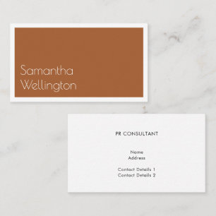 Minimal Modern Terracotta Typography Business Card