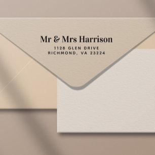 Minimal Modern Typography Mr Mrs Return Address Self-inking Stamp