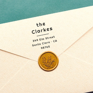 Minimal Modern Typography Name Return Address Self-inking Stamp