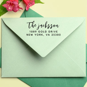 Minimal Modern Typography Name Return Address Self Self-inking Stamp