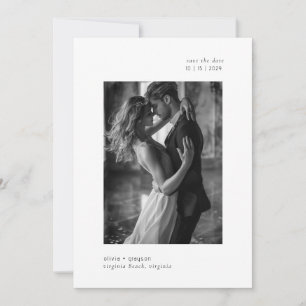Minimal Modern Typography Photo Wedding Save The Date