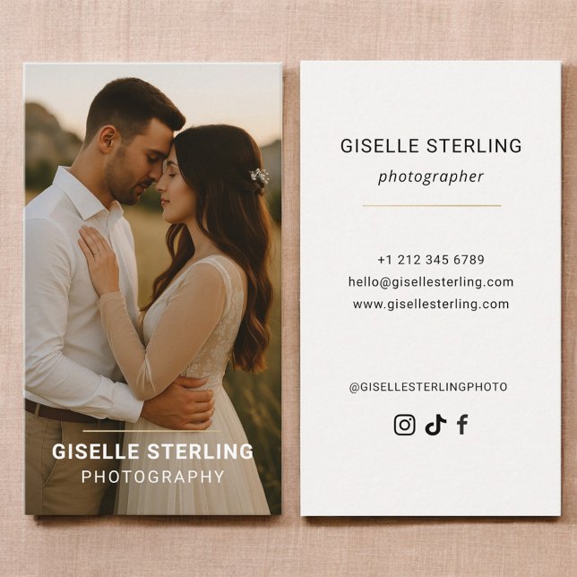 Minimal Modern Typography Photography Business Card (Creator Uploaded)