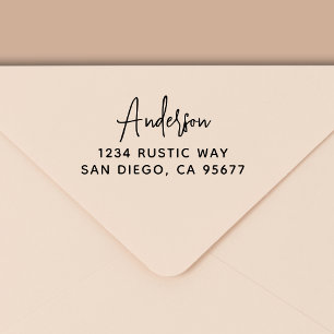 Minimal Modern Typography Return Address Self-inking Stamp