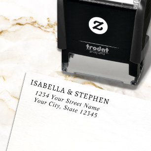 Minimal Modern Typography Return Address Self-inking Stamp