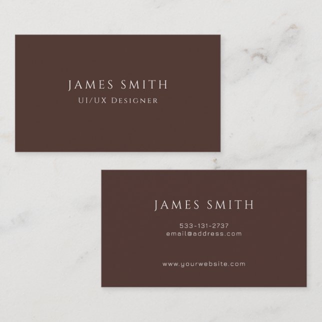 Minimal Modern UI UX Designer Business Card (Front/Back)