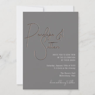 Minimal Modern Urban Chic Layer Wedding Invitation