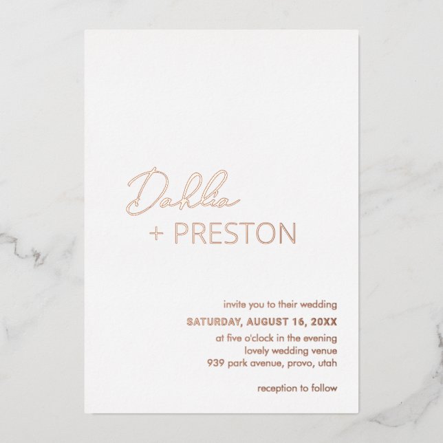 Minimal Modern Wedding (Front)