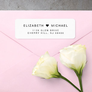 Minimal Modern Wedding Return Address