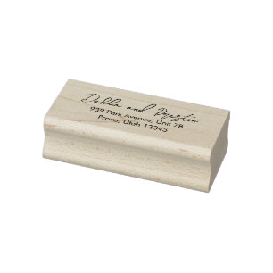 Minimal Modern Wedding Return Address Rubber Stamp