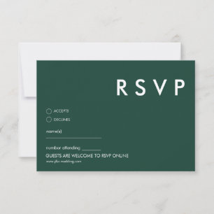 Minimal Modern Wedding RSVP Card