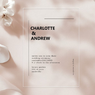 Minimal, moderne Einladung Acrylic Invitations
