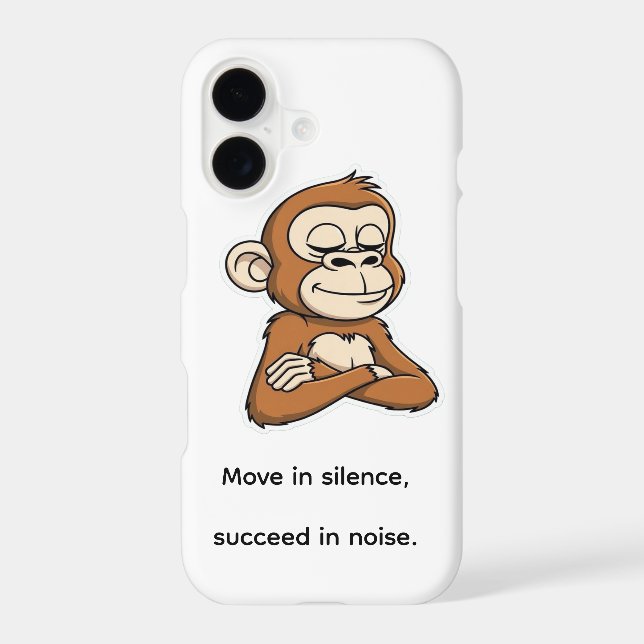 Minimal Monkey – Calm Lifestyle iPhone / iPad case (Back)