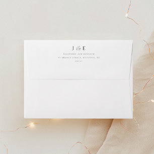 Minimal Monogram Classy Wedding  Envelope