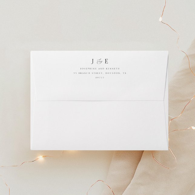 Minimal Monogram Classy Wedding  Envelope (Creator Uploaded)