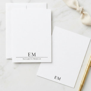 Minimal Monogram Elegant Modern Vertical Card