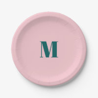 Minimal Monogram Inital Letter Green Pink