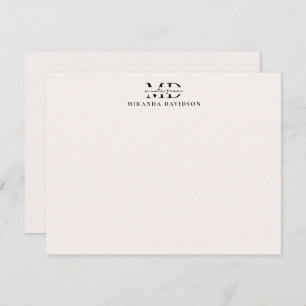 Minimal Monogram Note Card