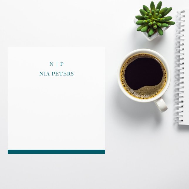 Minimal Monogram Personalised Memo Notepad (Creator Uploaded)